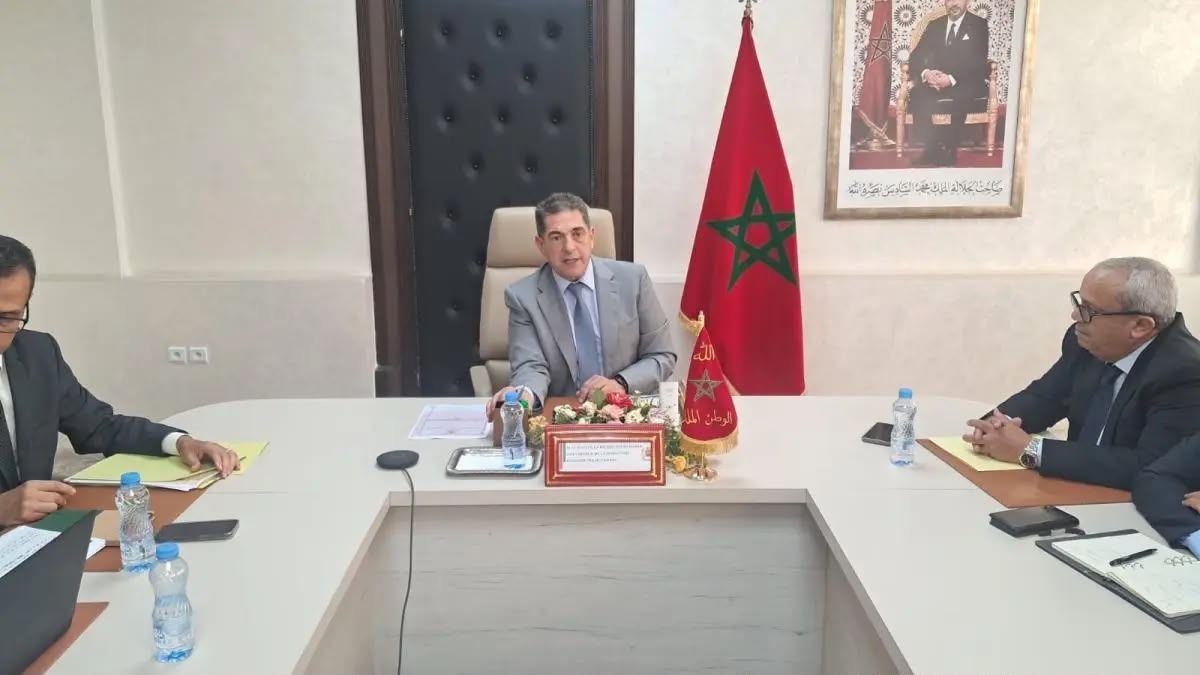 الشركة الجهوية متعددة الخدمات سوس ماسة تستعرض أمام لجنة القيادة والتتبع برئاسة السيد والي جهة سوس ماسة مستوى تقدم البرنامج الهيكلي للماء الصالح للشرب والتطهير السائل وإعادة استعمال المياه العادمة المعالجة