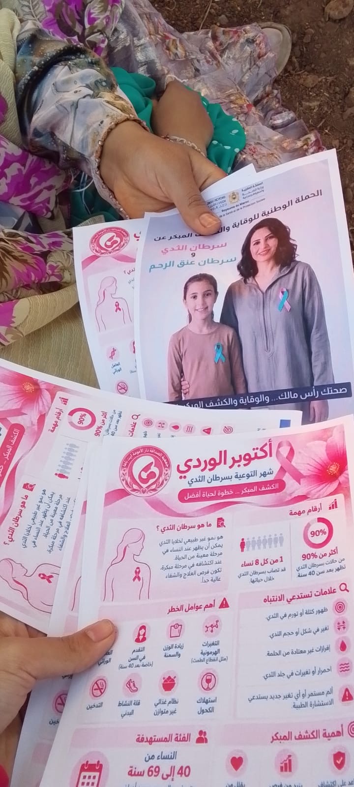 نساء دواوير جماعة ايت وادريم يستفدن من حملة تحسيسية حول الكشف المبكر عن سرطان الثدي وعنق الرحم